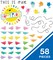 Carson Dellosa This is Our Happy Place Bulletin Board Set, Rainbow Classroom Decorations With Heart and Paper Airplane Bulletin Board Cutouts for Wall Decor, Colorful Classroom Decor (58 pc)